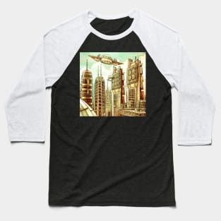 Futuristic vintage city Baseball T-Shirt